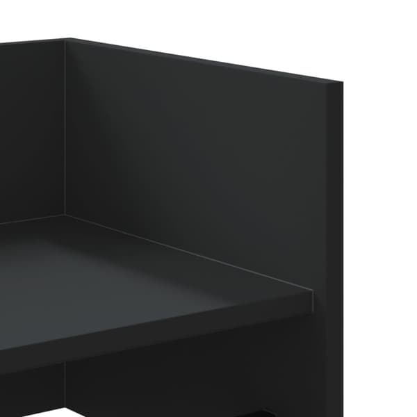 vidaXL Seinähylly musta 100x35x30,5 cm tekninen puu