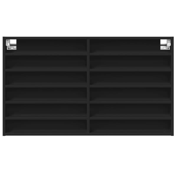 vidaXL Hyller svart 100x8,5x58 cm konstruert tre