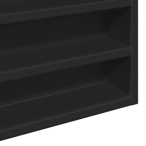 vidaXL Hyller svart 100x8,5x58 cm konstruert tre
