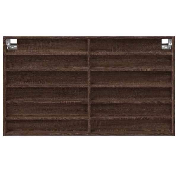vidaXL Hyller brun eik 100x8,5x58 cm konstruert tre