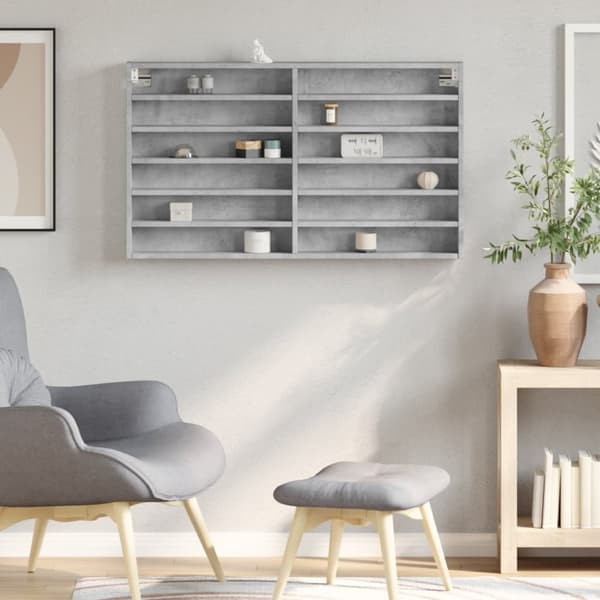 vidaXL Hylle betonggrå 100x8,5x58 cm konstruert tre