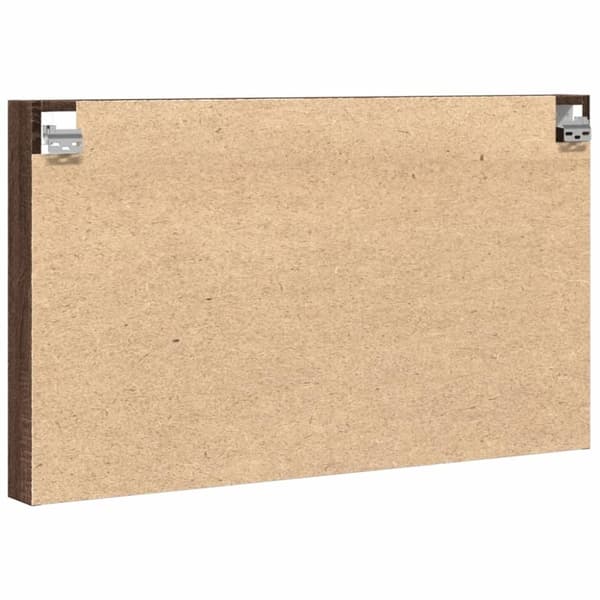 vidaXL vitrineskab 100x8,5x58 cm konstrueret træ brun egetræsfarve