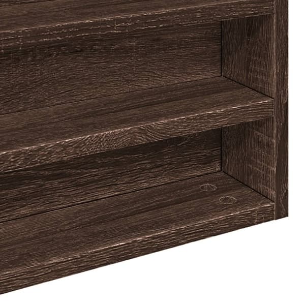 vidaXL vitrineskab 100x8,5x58 cm konstrueret træ brun egetræsfarve
