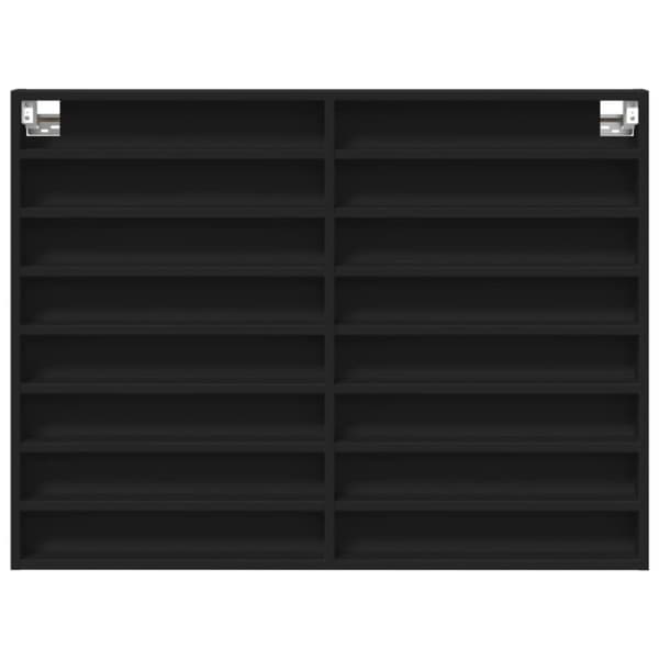 vidaXL Vitriinikaappi musta 100x8,5x75 cm tekninen puu