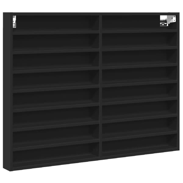 vidaXL Vitriinikaappi musta 100x8,5x75 cm tekninen puu