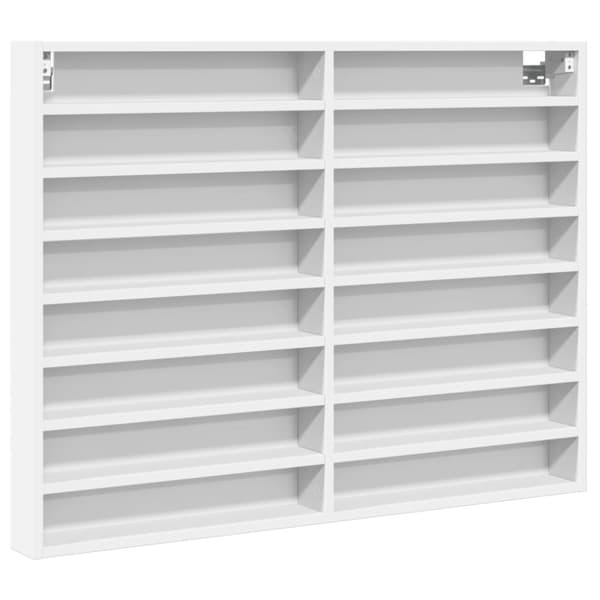 vidaXL vitrineskab 100x8,5x75 cm spånplade hvid