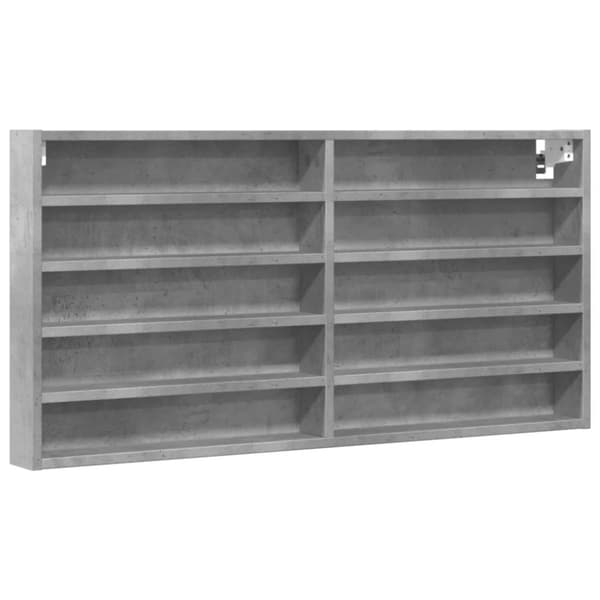 vidaXL vitrineskab 100x8,5x50 cm konstrueret træ betongrå