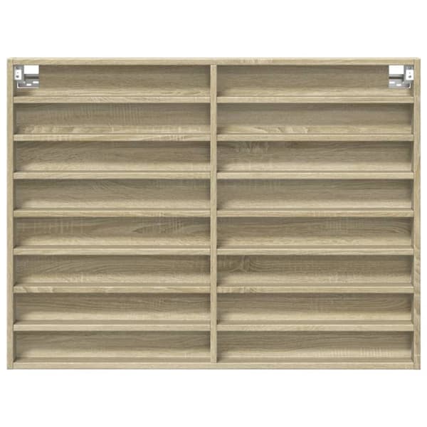 vidaXL vitrineskab 100x8,5x75 cm konstrueret træ sonoma-eg