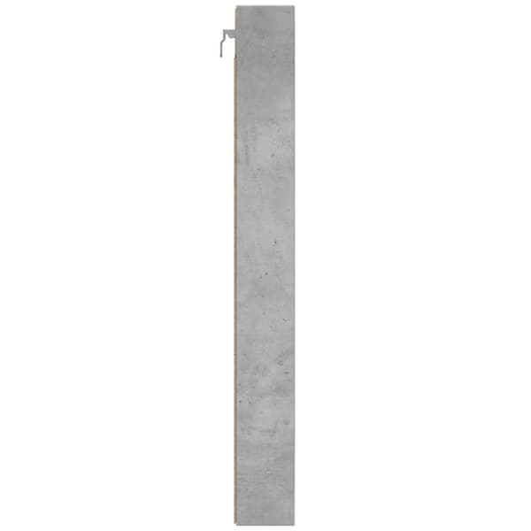 vidaXL vitrineskab 100x8,5x75 cm konstrueret træ betongrå