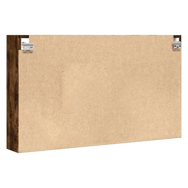 vidaXL vitrineskab 100x15x58 cm konstrueret træ røget egetræsfarve