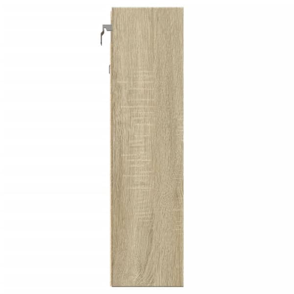 vidaXL vitrineskab 100x15x58 cm konstrueret træ sonoma-eg