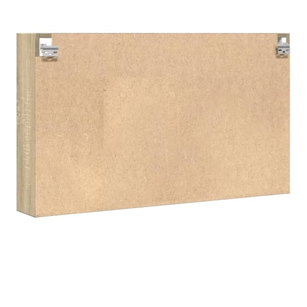 vidaXL vitrineskab 100x15x58 cm konstrueret træ sonoma-eg