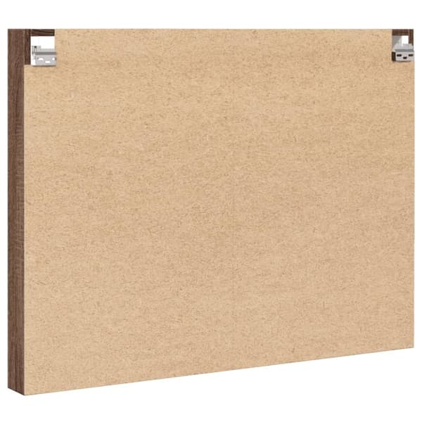 vidaXL Vitriinikaappi ruskea tammi 100x8,5x75 cm tekninen puu
