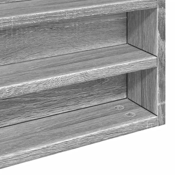 vidaXL vitrineskab 100x8,5x75 cm konstrueret træ grå sonoma-eg