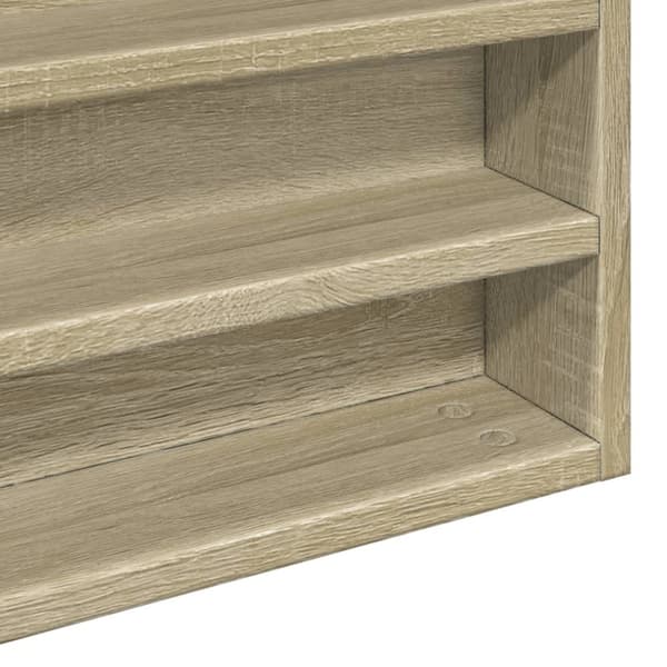 vidaXL Vitrinskåp sonoma-ek 100x8,5x75 cm konstruerat trä