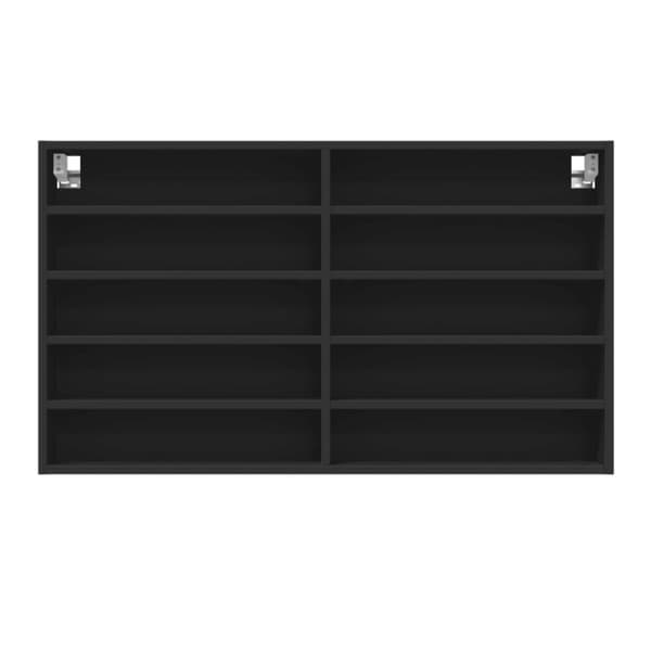vidaXL Vitrineskap svart 100x15x58 cm konstruert tre