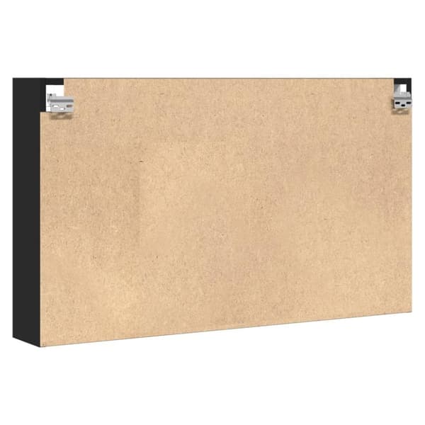 vidaXL Vitrineskap svart 100x15x58 cm konstruert tre