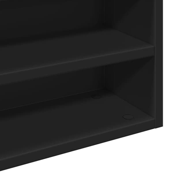 vidaXL Vitrineskap svart 100x15x58 cm konstruert tre