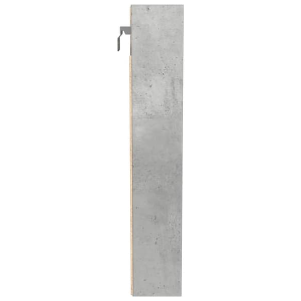 vidaXL Vitrinskåp betonggrå 100x8,5x50 cm konstruerat trä