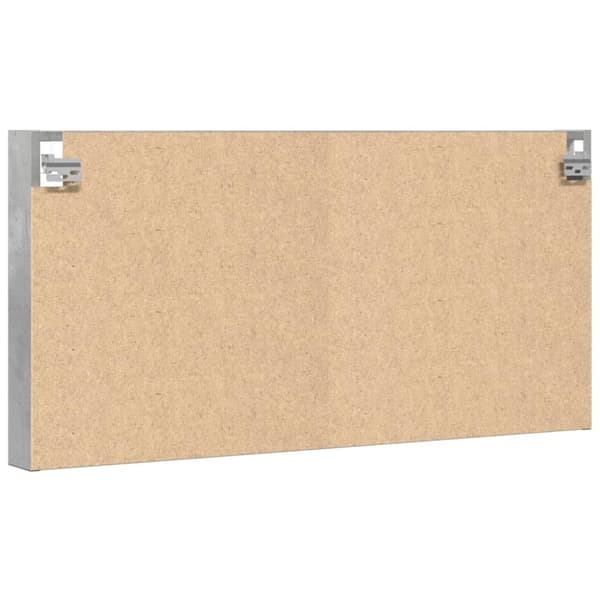 vidaXL Vitrinskåp betonggrå 100x8,5x50 cm konstruerat trä
