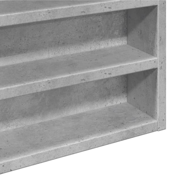 vidaXL Vitrinskåp betonggrå 100x8,5x50 cm konstruerat trä
