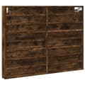 Miniatyrbilde 3 av 11: vidaXL Vitrineskap røkt eik 100x8,5x75 cm konstruert tre