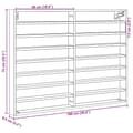 Miniatyrbilde 11 av 11: vidaXL Vitrineskap røkt eik 100x8,5x75 cm konstruert tre