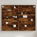 Miniatyrbilde 2 av 11: vidaXL Vitrineskap røkt eik 100x8,5x75 cm konstruert tre