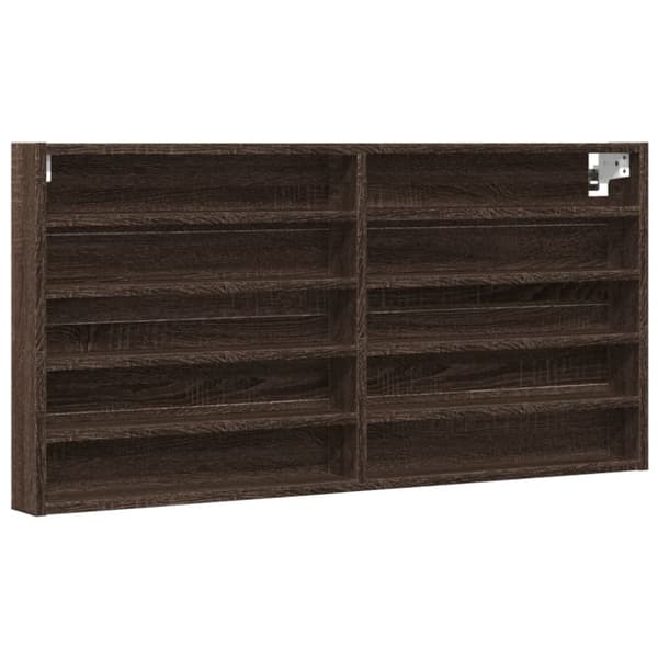 vidaXL Hyller brun eik 100x8,5x50 cm konstruert tre