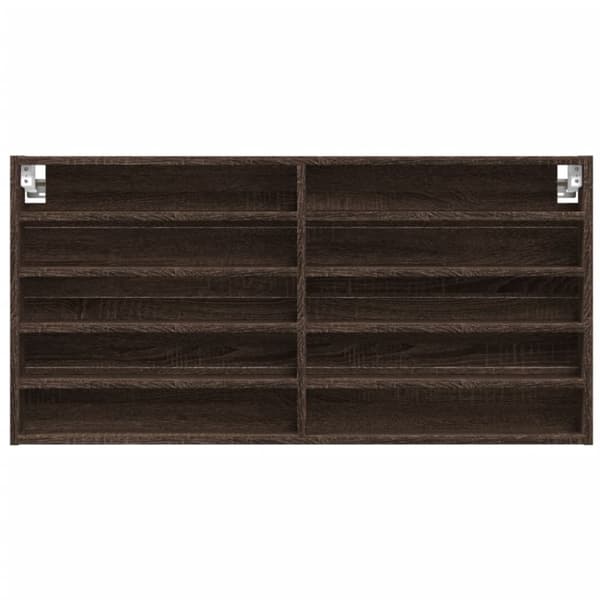 vidaXL Hyller brun eik 100x8,5x50 cm konstruert tre
