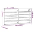 Miniatyrbilde 11 av 11: vidaXL Hyller hvit 100x8,5x50 cm konstruert tre