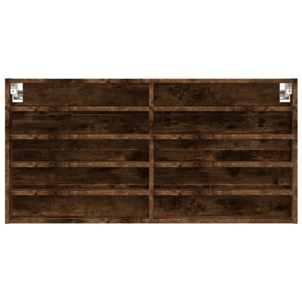 vidaXL Hyller røkt eik 100x8,5x50 cm konstruert tre