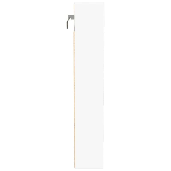vidaXL Vitriinikaappi valkoinen 100x8,5x50 cm tekninen puu