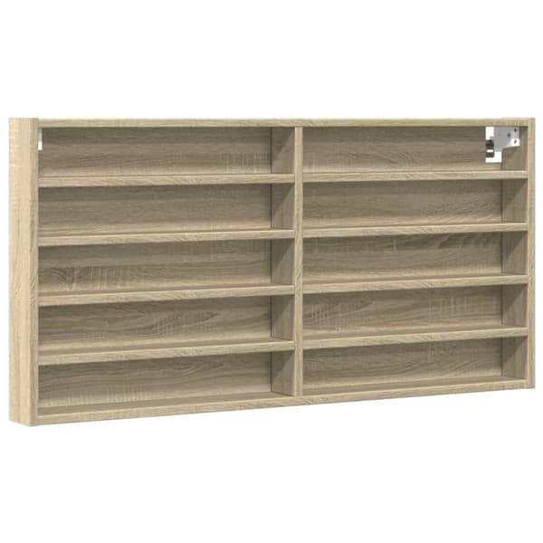 vidaXL vitrineskab 100x8,5x50 cm konstrueret træ sonoma-eg