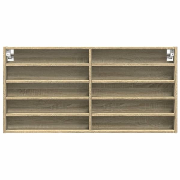 vidaXL vitrineskab 100x8,5x50 cm konstrueret træ sonoma-eg