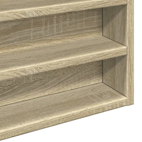 vidaXL vitrineskab 100x8,5x50 cm konstrueret træ sonoma-eg