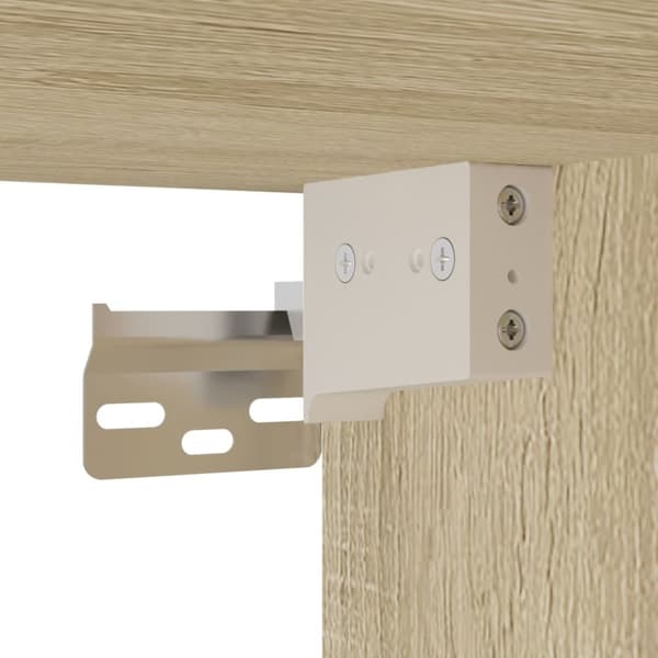 vidaXL vitrineskab 100x8,5x50 cm konstrueret træ sonoma-eg