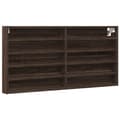 Pikkukuva 3 / 11: vidaXL Vitriinikaappi ruskea tammi 100x8,5x50 cm tekninen puu