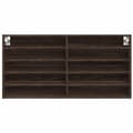 Pikkukuva 5 / 11: vidaXL Vitriinikaappi ruskea tammi 100x8,5x50 cm tekninen puu