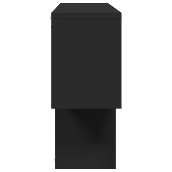 vidaXL Seinähylly musta 100x20x53 cm lastulevy