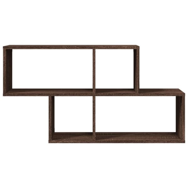 vidaXL Vegghylle brun eik 100x20x53 cm konstruert tre