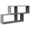 Miniatyrbilde 7 av 10: vidaXL Vegghylle betonggrå 100x20x53 cm konstruert tre