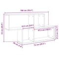 Miniatyrbilde 10 av 10: vidaXL Vegghylle betonggrå 100x20x53 cm konstruert tre