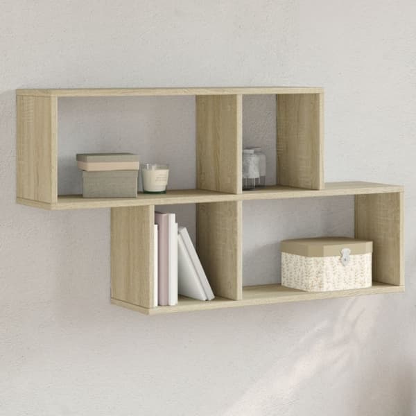 vidaXL Seinähylly Sonoma-tammi 100x20x53 cm lastulevy