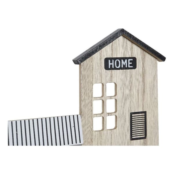Hylder DKD Home Decor Knagerække 39 x 9 x 27 cm Sort Brun Hvid Træ MDF