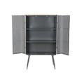 Miniatyrbillede 7 af 9: Hylder DKD Home Decor Natur Grå Metal Træ 2 Hylder (79 x 39 x 133 cm)