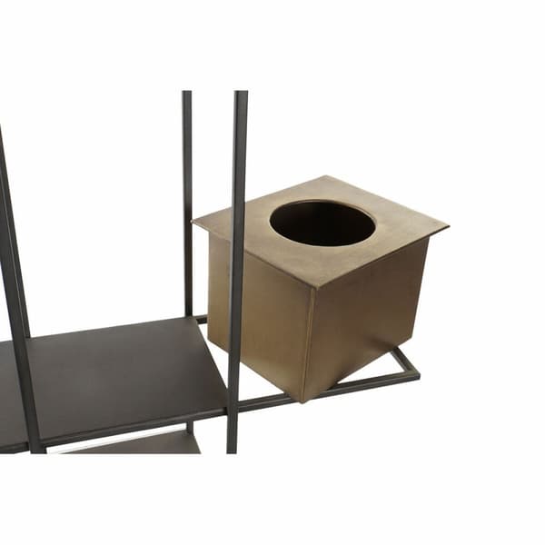 Hylder DKD Home Decor Sort Metal Kobber 2 Hylder (50 x 16 x 60 cm)