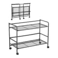Miniatyrbillede 1 af 3: Hylder Confortime Sort Jern Foldbar Med hjul (67 x 30 x 44,8 cm)