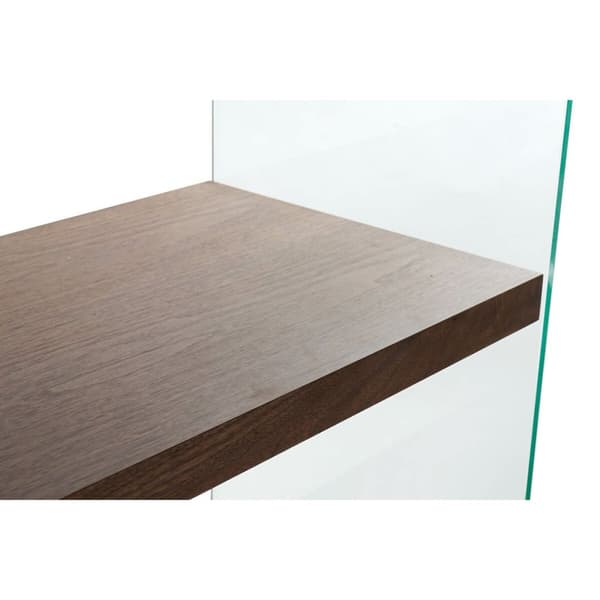 Bokhylla DKD Home Decor Mörkbrun Glas Valnöt Trä MDF 80 x 40 x 150 cm (1)