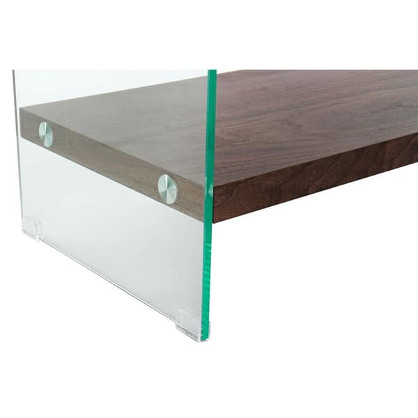 Bokhylla DKD Home Decor Mörkbrun Glas Valnöt Trä MDF 80 x 40 x 150 cm (1)